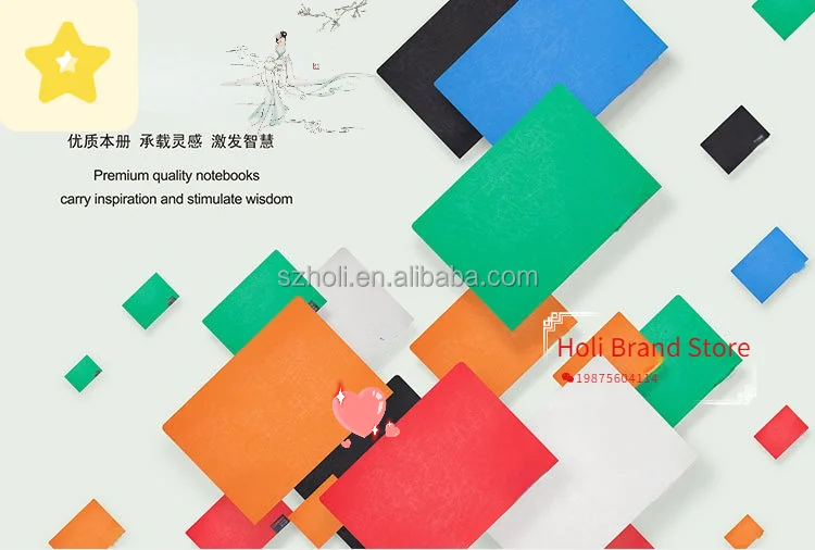 Holi Mini A5 College Exercise Notebooks Customizable Journal Custom Printed Pages Spiral Loose-leaf Notebook For Student