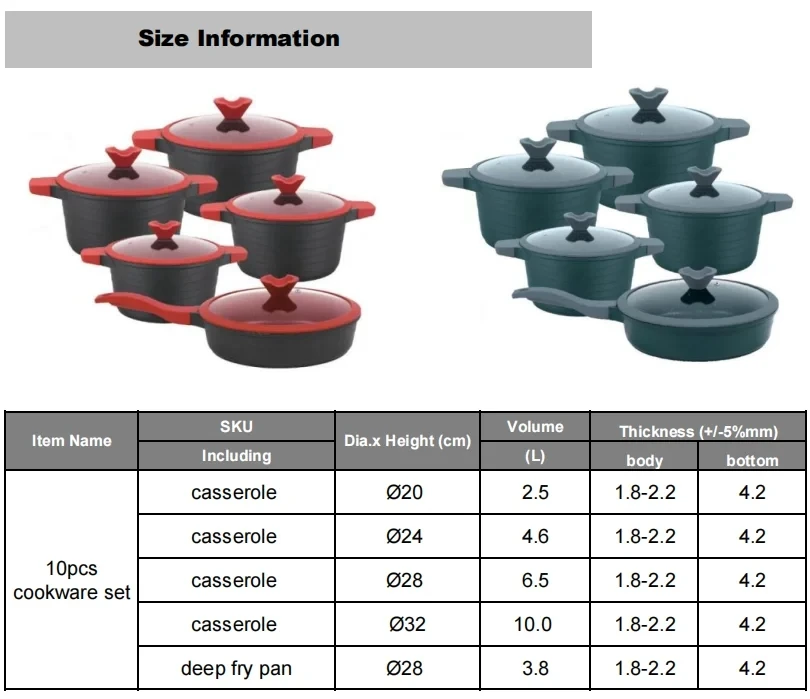 Customizable 1-10pcs Cook pots and pans cookware sets with Glass Lid Stainless Steel Cooking Pot Set