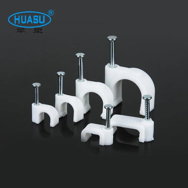 Plastic Wire Cable Clip Nail For Cable Fixing Clip With Nail