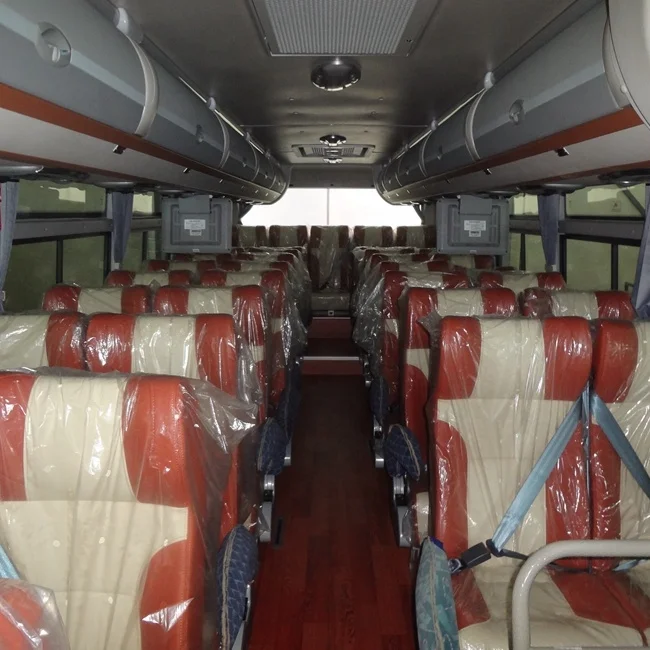 Strong 13 mete tourist bus double rear axle 60 seat luxury coach bus for sale