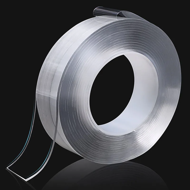 2mm*3mm*5m Strong Transparent Self Adhesive Mounting Washable Reusable Round Heavy Duty Double Sided Nano Tape