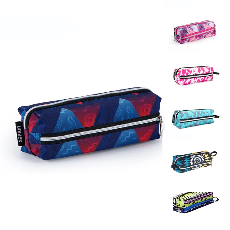 UNIKER Cheap Zipper Pouch Pencil Case With 3 Layer For School