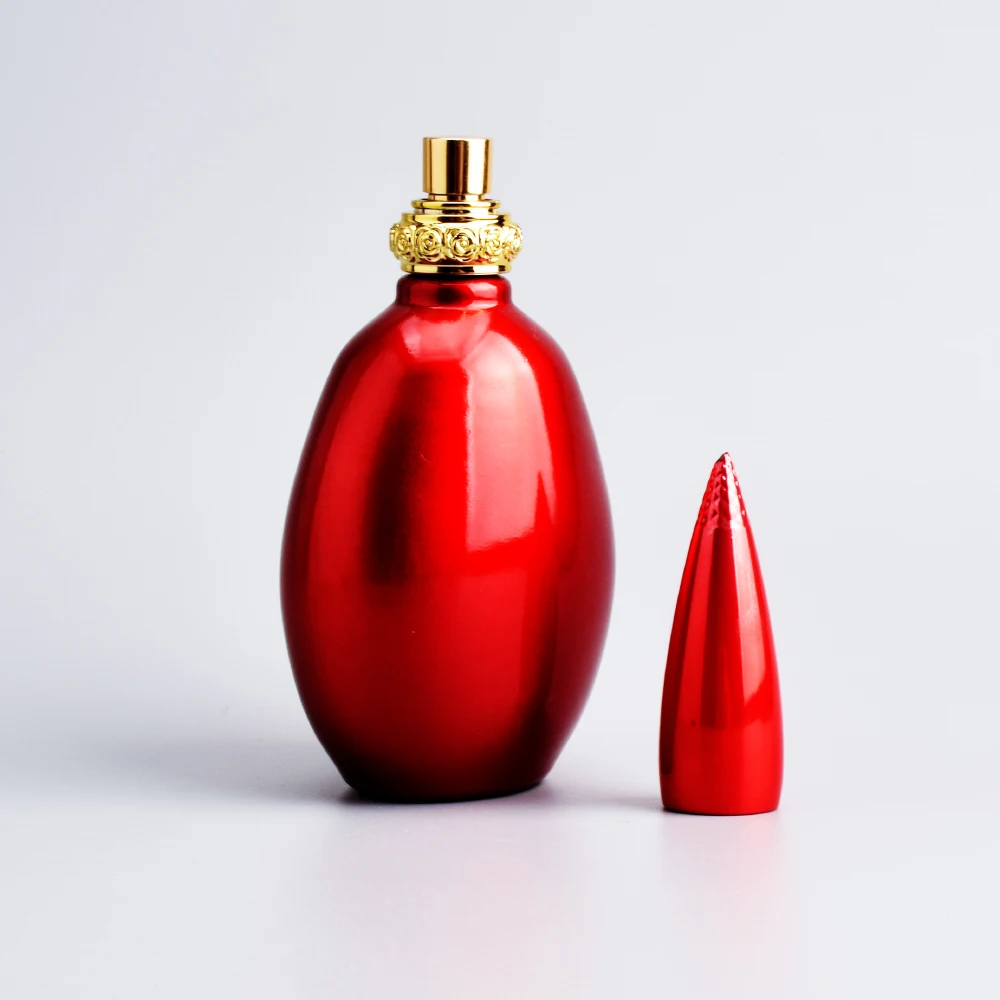 Special Design Matte Black Red Empty Glass Arabic 100ml Perfume Spray Bottle