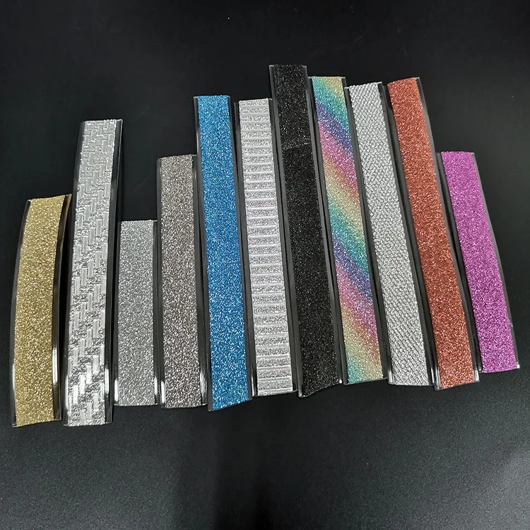 
Shoe Materials factory chrome colorful soft pvc glitter strip 