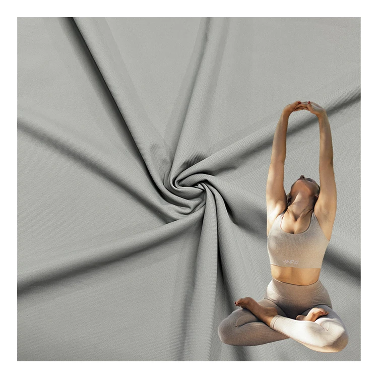 Breathable High Stretch Colorful knit 76% Nylon 24% Spandex Fabric for Yoga Wear