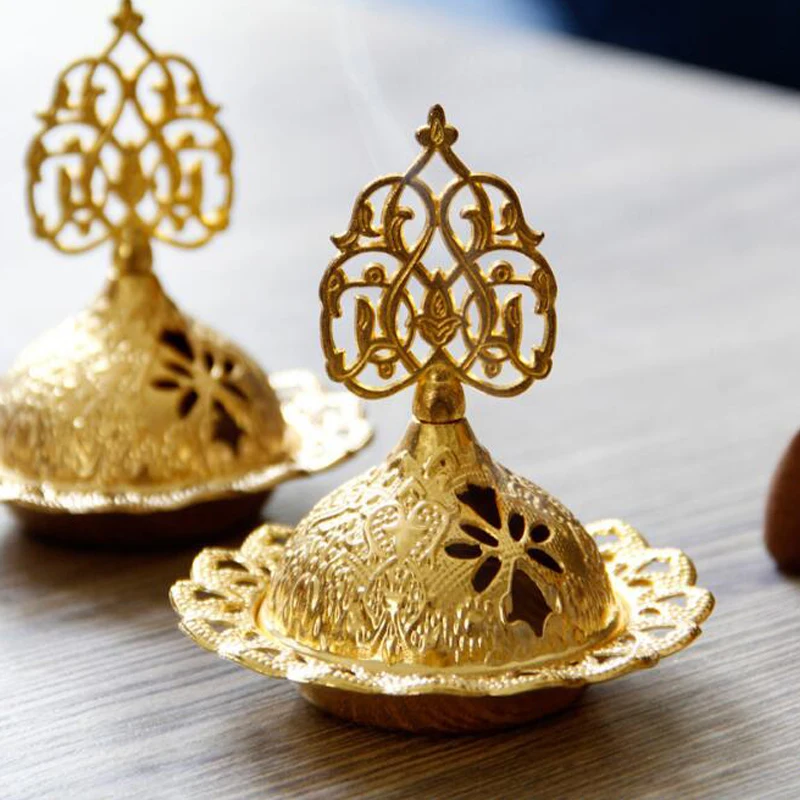 customized wholesale factory metal gold ramadan incense burner cup