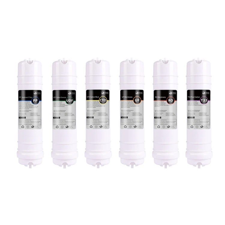 Quick connect elbow tube fittings water filter cartridge Replacement PP Sediment Activated Carbon Filter with shell