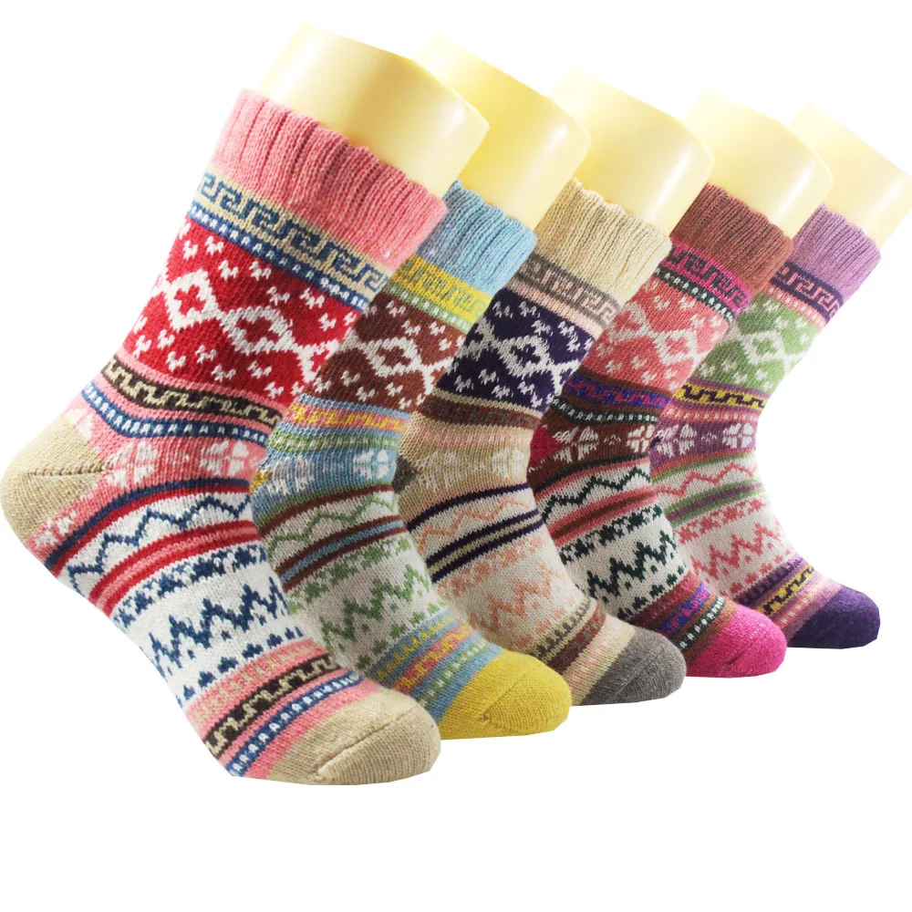 wholesale colorful cashmere winter warm thicken thermal wool socks cashmere socks for women