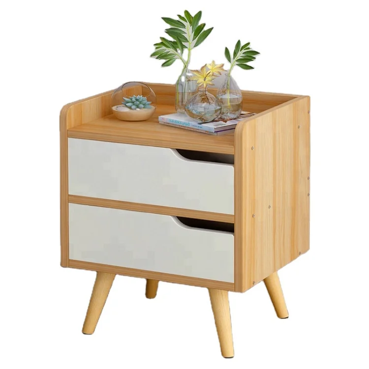Bedroom Furniture Wooden Bedside Table Nightstand with Drawers Chest bedside Cabinet Walnut or White