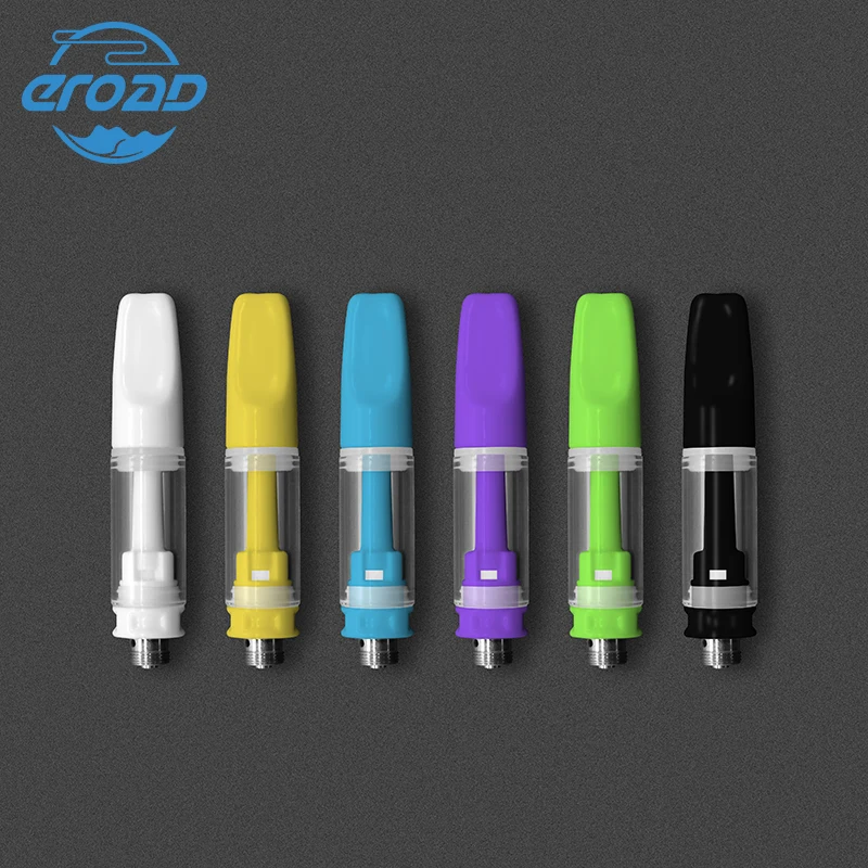 White Ceramic Tip 0.5ml And 1ml Vape Cartridge Pyrex Glass Tank Full Ceramic Coil Cartridge