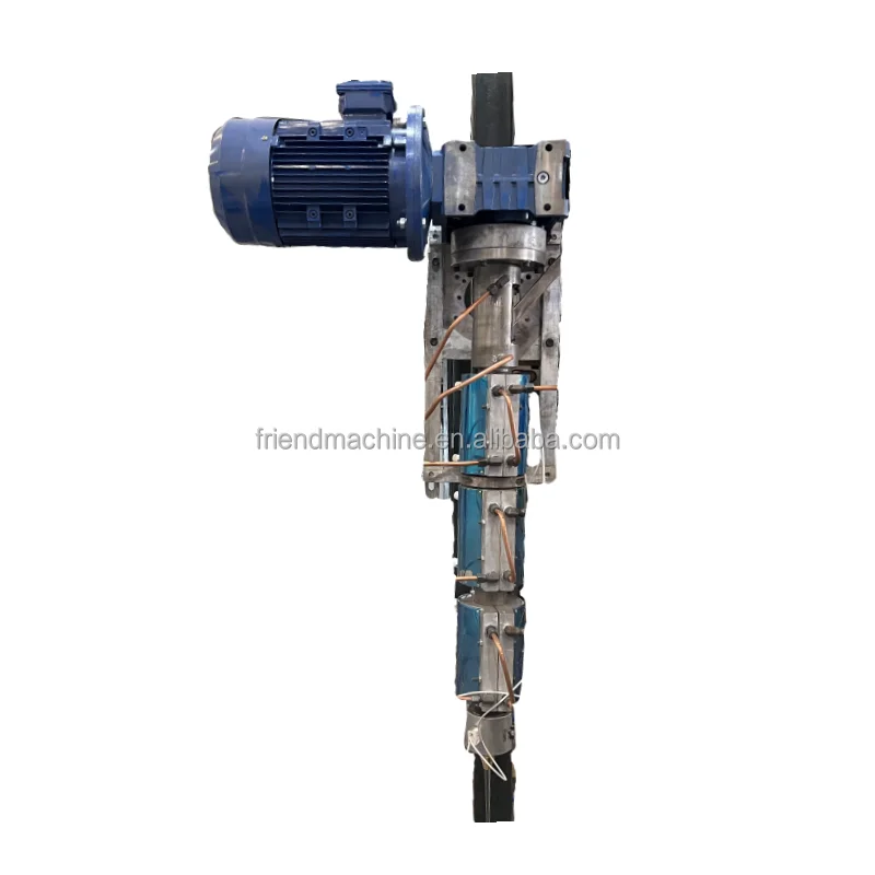 Vertical plastic extruder 3D printer head for robotic arm use