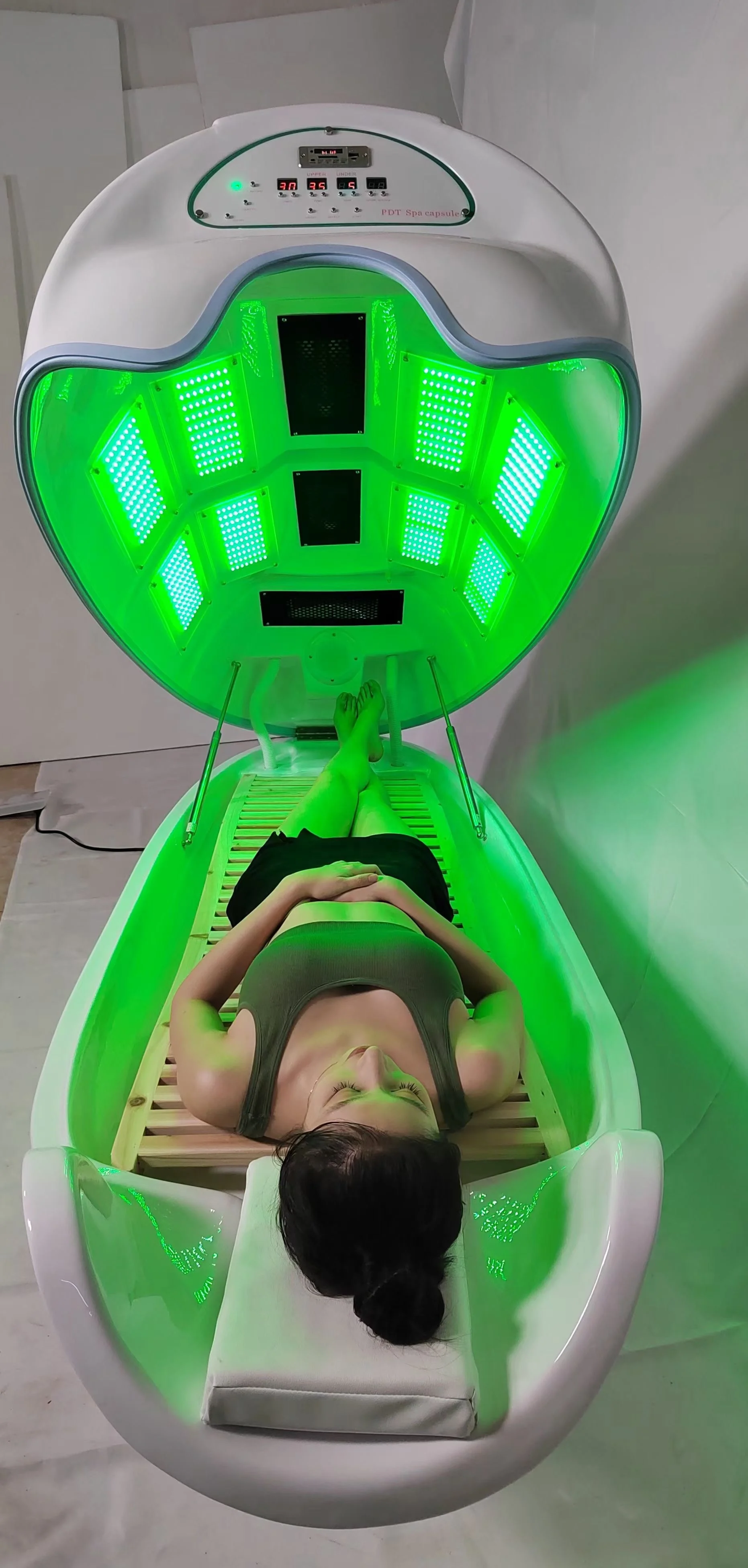 Spa Wellness Health Center Full Body LED Light Therapy Far Infrared Ozone Sauna Spa Capsule  Pod
