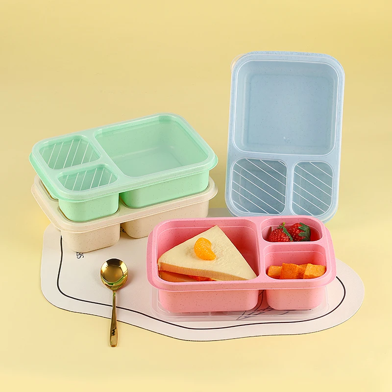 Biodegradable Bento Rice Husk Eco Lunch Box Plastic Containers Wheat Straw Lunch Box