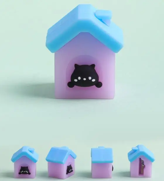Cute Pet House pencil sharpener cartoon student stationery portable mini pencil sharpener