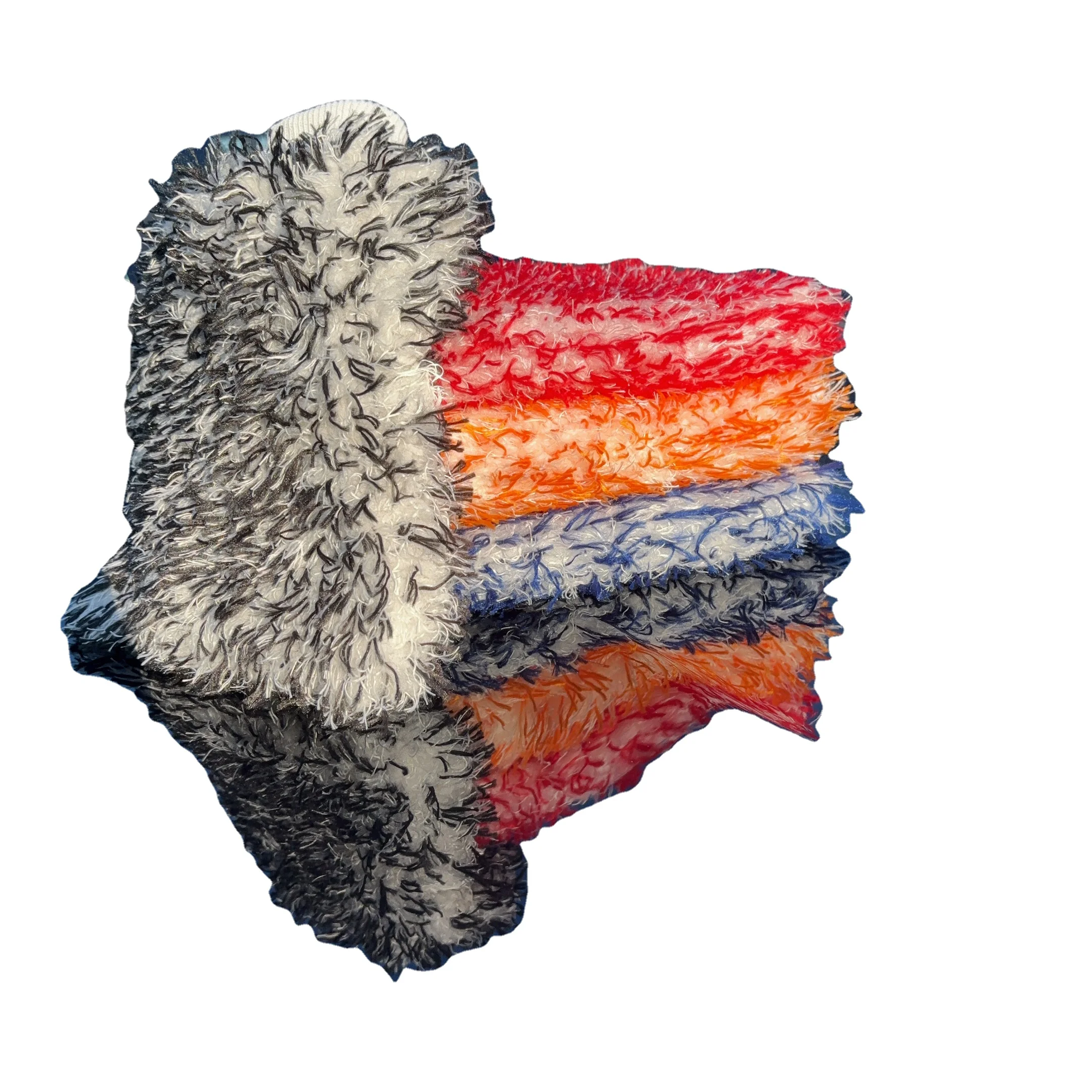 Hot Selling Cheaper Microfiber Wash Mitt Double Sided Free Cute Car Cleaning Wheels Wash Super Noodle Foam Mitt