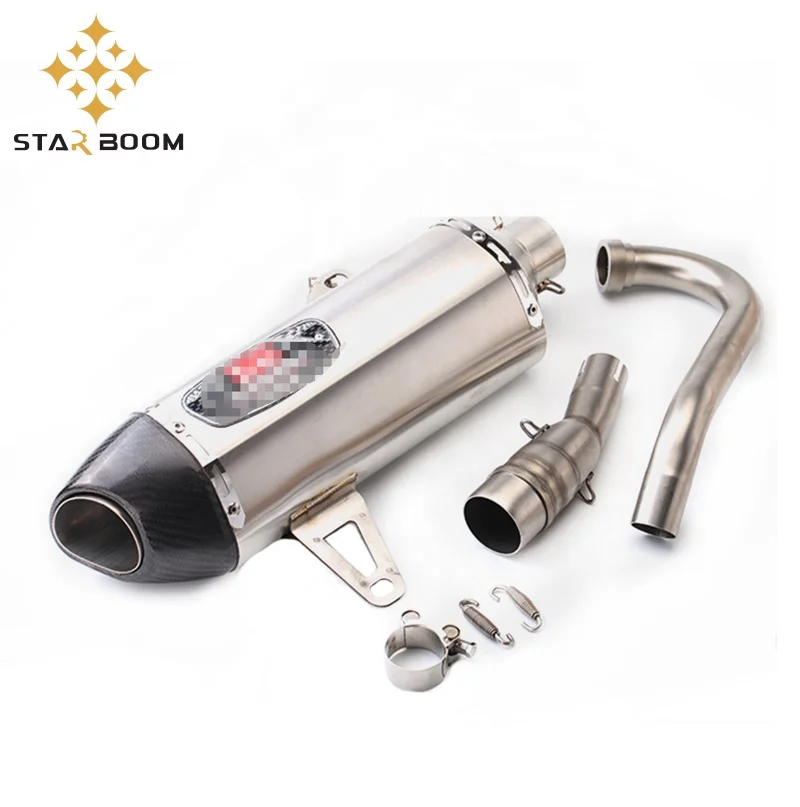 Motorcycle spare parts and accessories Stainless steel +Carbon fiber endcap full exhaust system X-max300 XMAX 250 bike exhaust