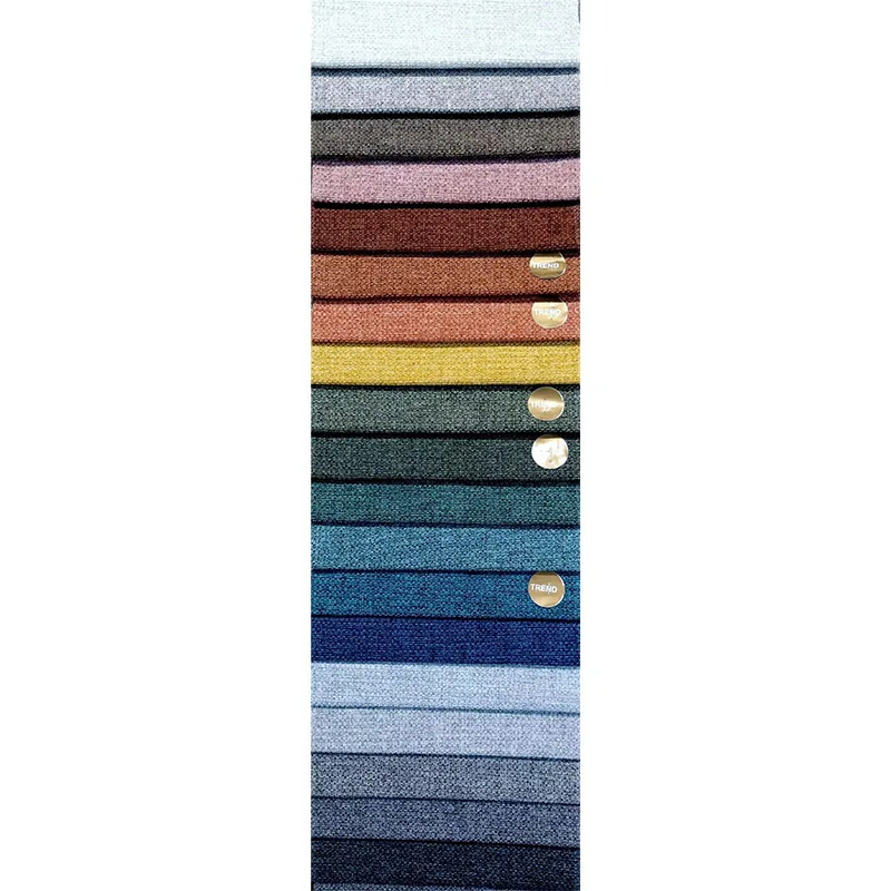 Holland Fabric Custom Printed Upholstery Plaid Imitated Linen Fabric For Sofa