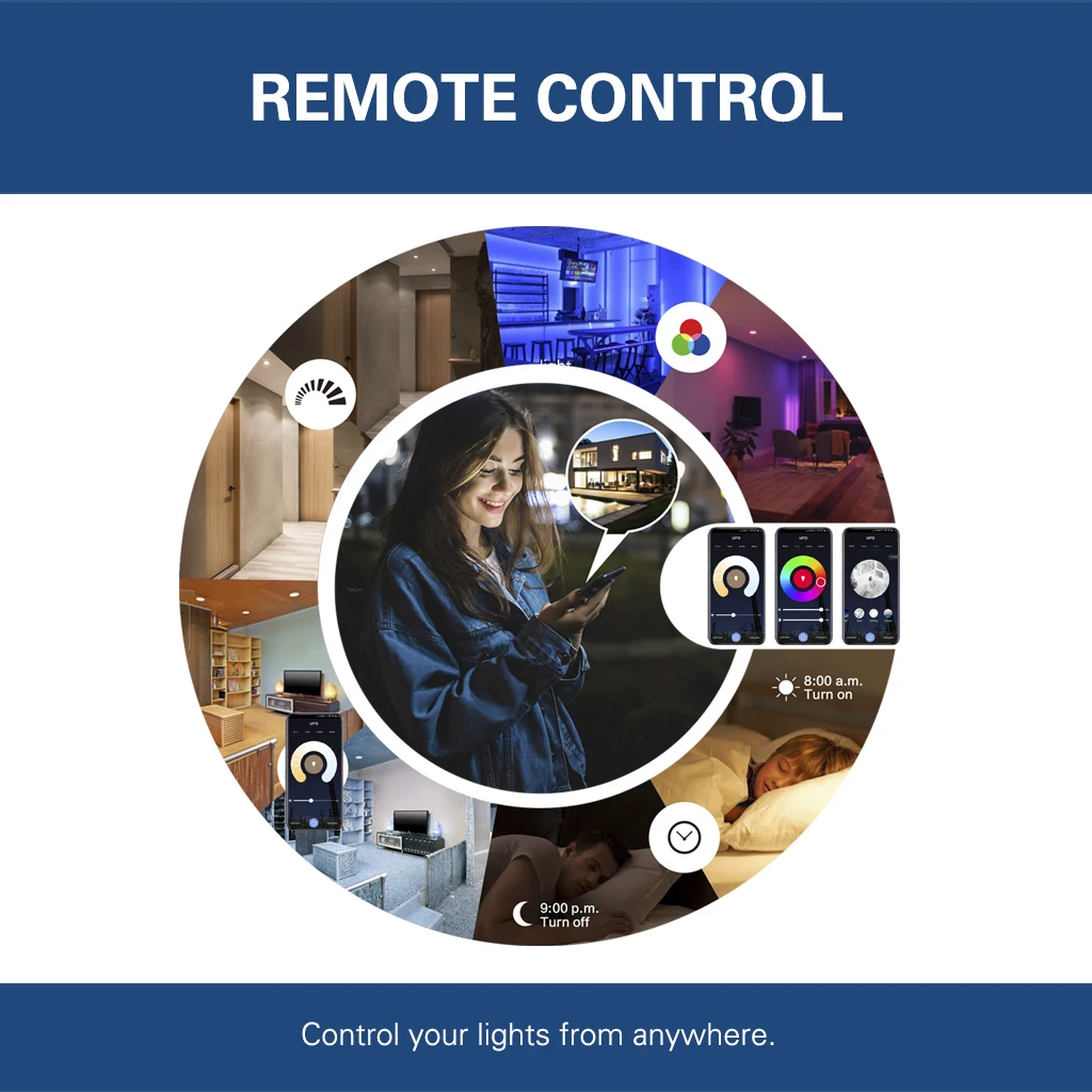 Светодиодный светильник Tuya с диммером встраиваемый умный потолочный Wi-Fi Bluetooth 9 Вт/11 Вт/13 Вт/18 Вт/21 Вт/24 Вт для гостиниц магазинов и