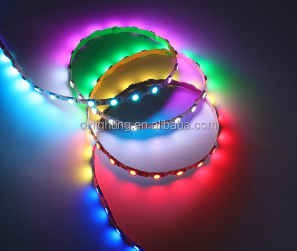 Full Color S LED Strip WS2812B 60LED DIY 5V 12v WS2812 6MM SPI Addressable Digital Bendable Zigzag RGBIC RGB LED Strip Letter