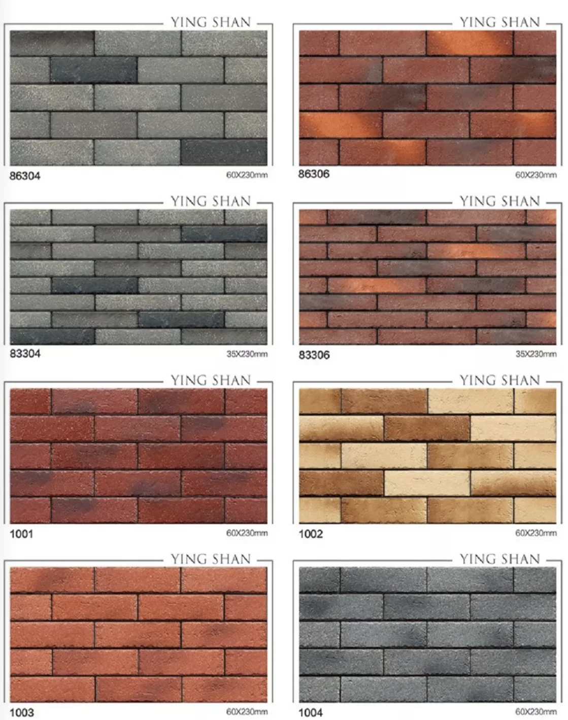 Colorful Wall Bricks Exterior Decoration Wall Tile Split Tiles  clinker tile For Sale