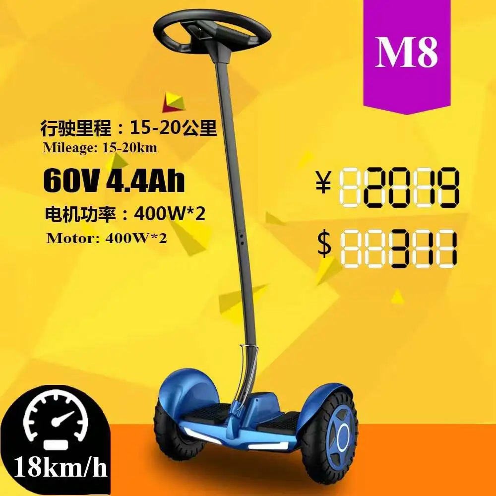 Best price Stocks Self balancing  E-Scooter 400W double motors balance  electric standing scooter