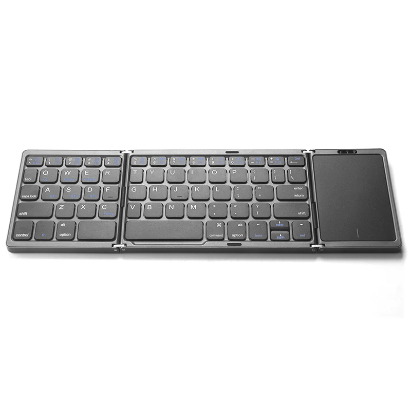 Oem Clavier испанская Складная русская синяя зубная клавиатура с тачпадом