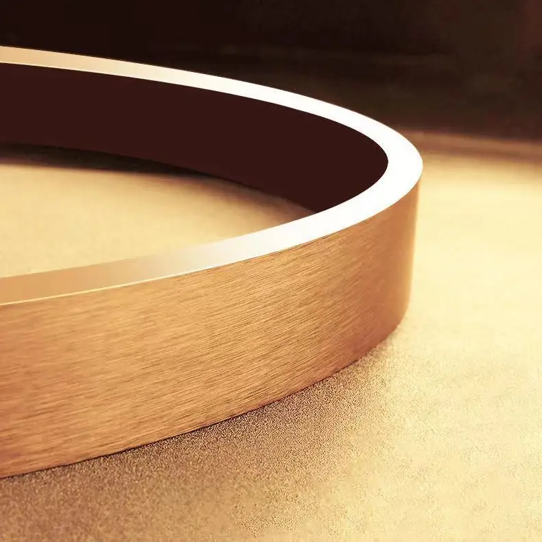 Glossy Anodized Brushed Gold/Black/Silver Round Aluminum Profile Aluminum Profile for Led Mirror Frame