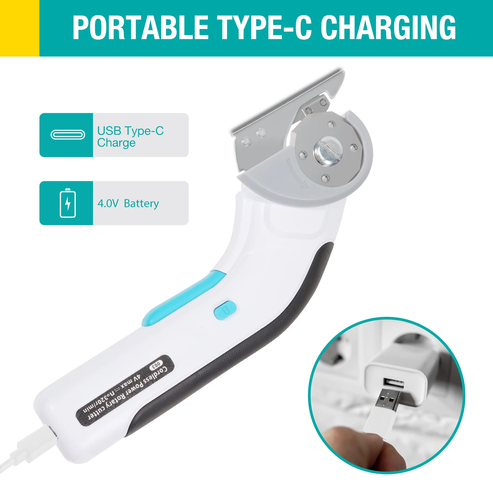 Mini Electric Rotary Scissors Tailor Cloth Electric Paper Scissors For Cardboard