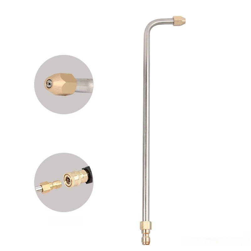 90 degree elbow nozzle U-shaped bend rod Fan shaped gun head Cleaning machine with high pressure car wash gun lengthening rod