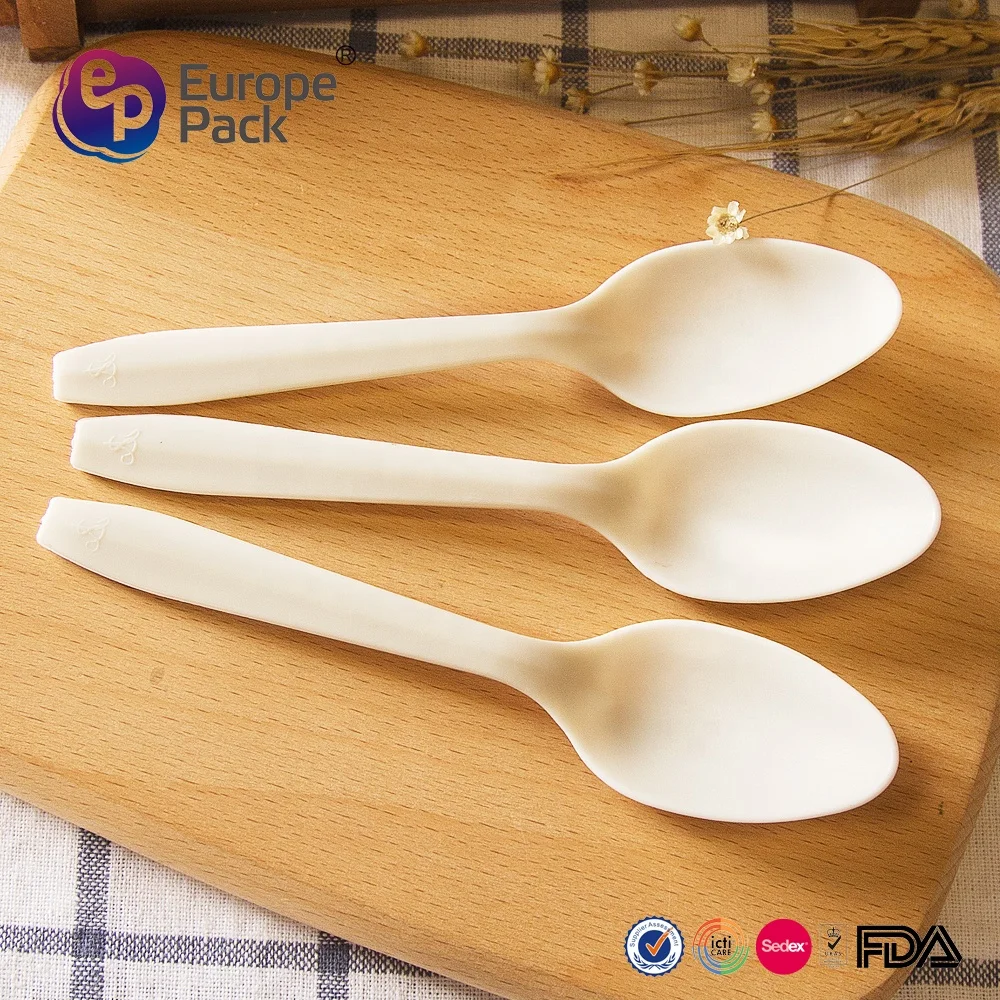 
Inflight disposable cutlery nature plastic chinese soup spoon for sale 