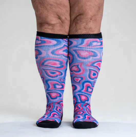 Large Plus Big Size Extra Wide Diabetic Socks Non-Binding Loose Top Non Slip Cotton Sock Men and Women