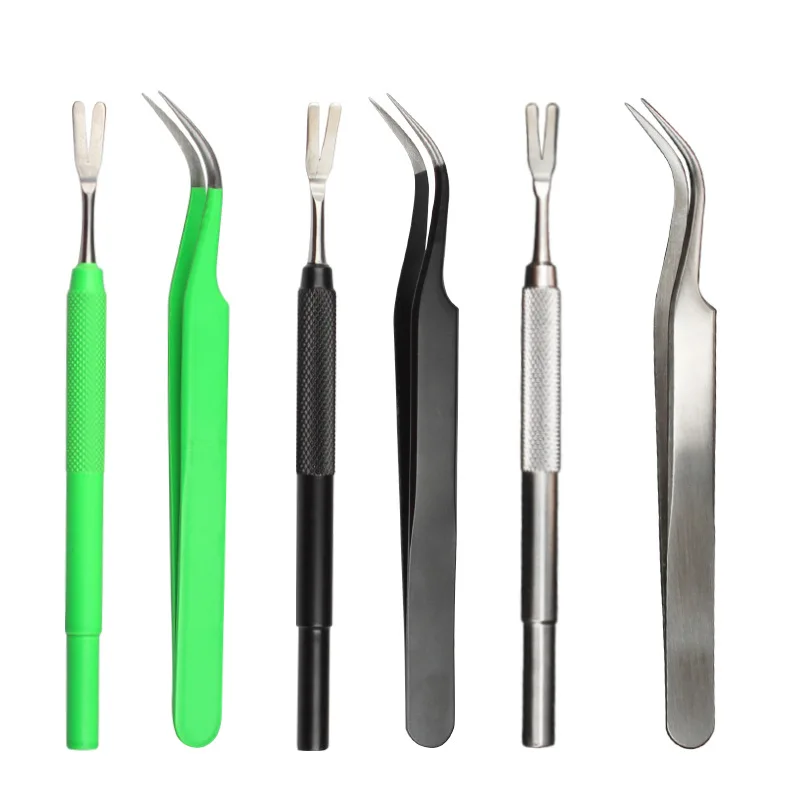 Hot Sale 2 Pcs Stainless Steel Tick Remover Tool Tweezers Kit With Plastic Mini Bags Packing