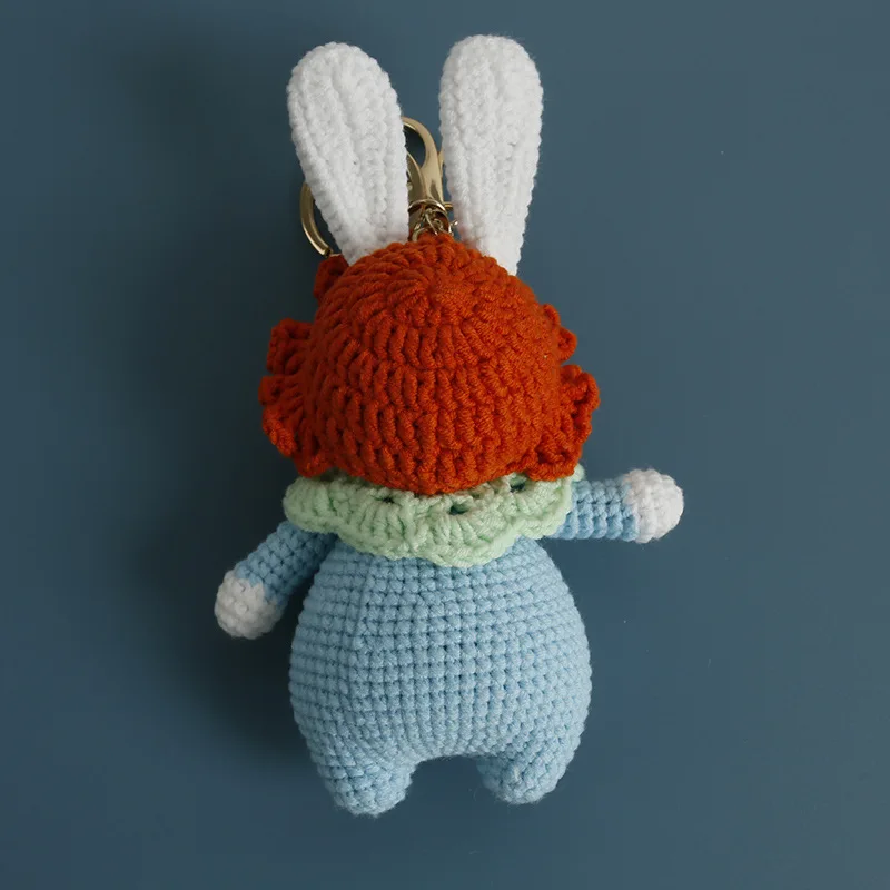 Baby Crochet Stuffed Animal Cotton Crochet Dolls Handmade Small Crochet Animal Cartoon Keychain Crochet Plushies Toy