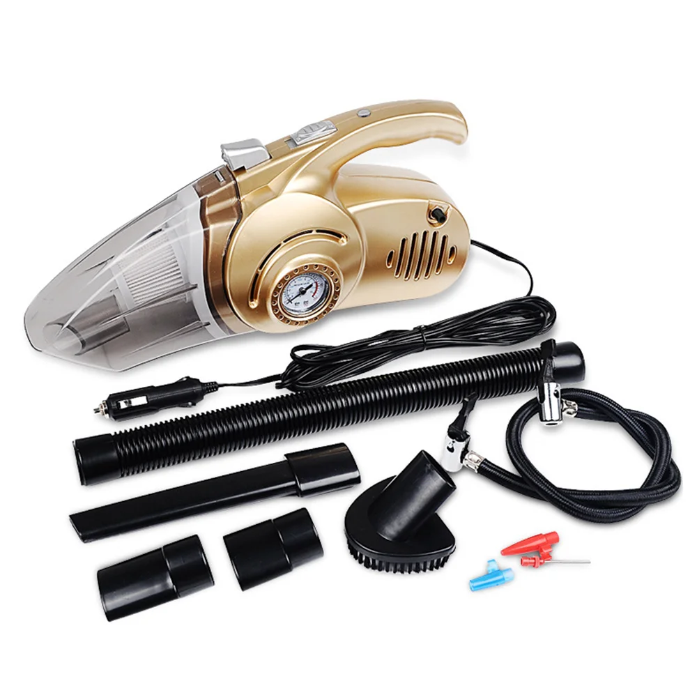 4 in 1 High Power 120W Multifunctional  Portable Car Vacuum Cleaner with Compressor