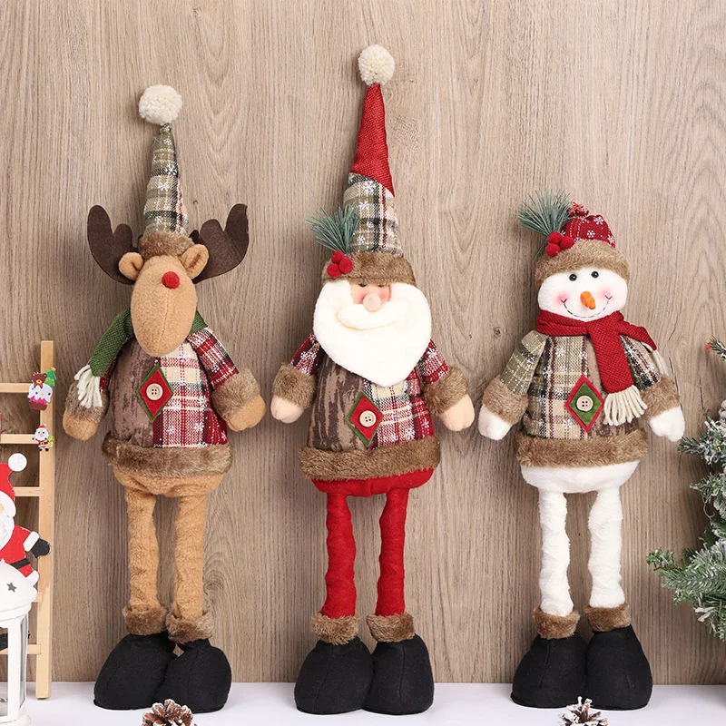 Santa Claus Christmas Doll Merry Christmas Decorations for Home Elk Christmas Ornaments Xmas Tree Decor Natal Gifts