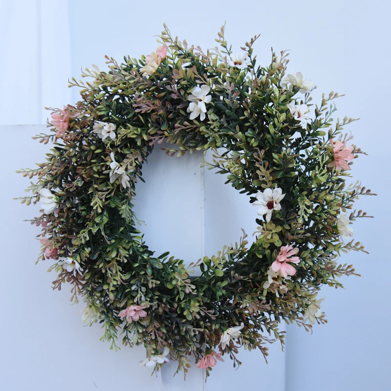 18inch Spring decorative Artificial decorative flowers wreaths and plants for front door