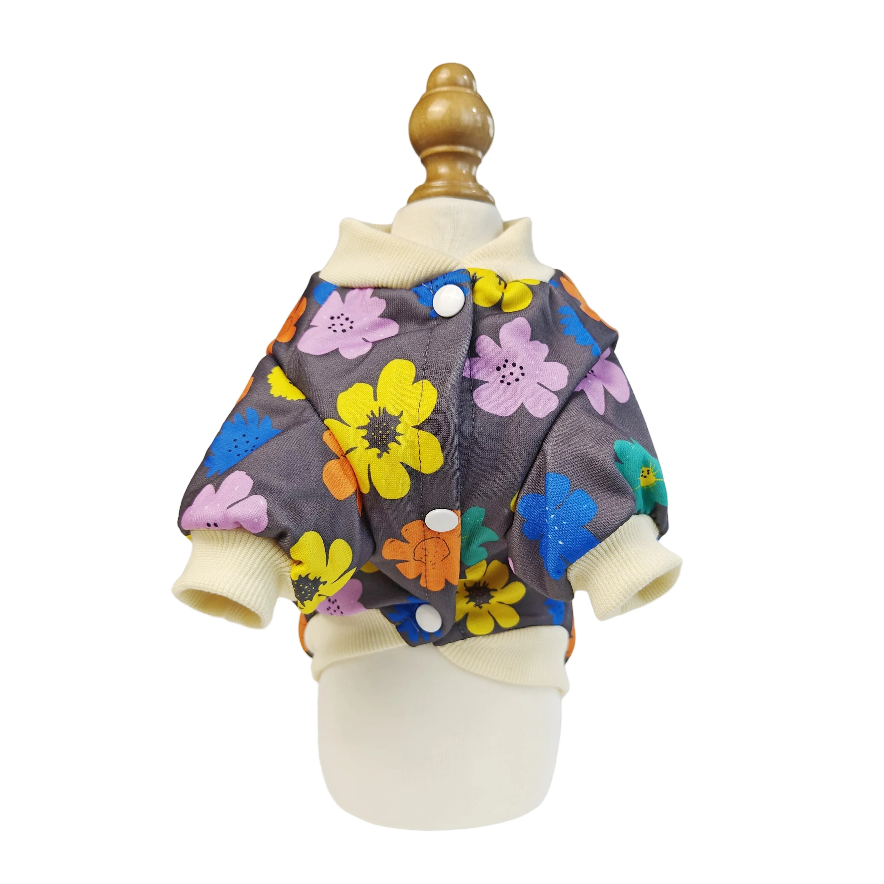 Puppy Clothes Pet Accessories Pets Cute Floral Pattern Vest Sweaters Winter Dog Cloth Pet Clothes