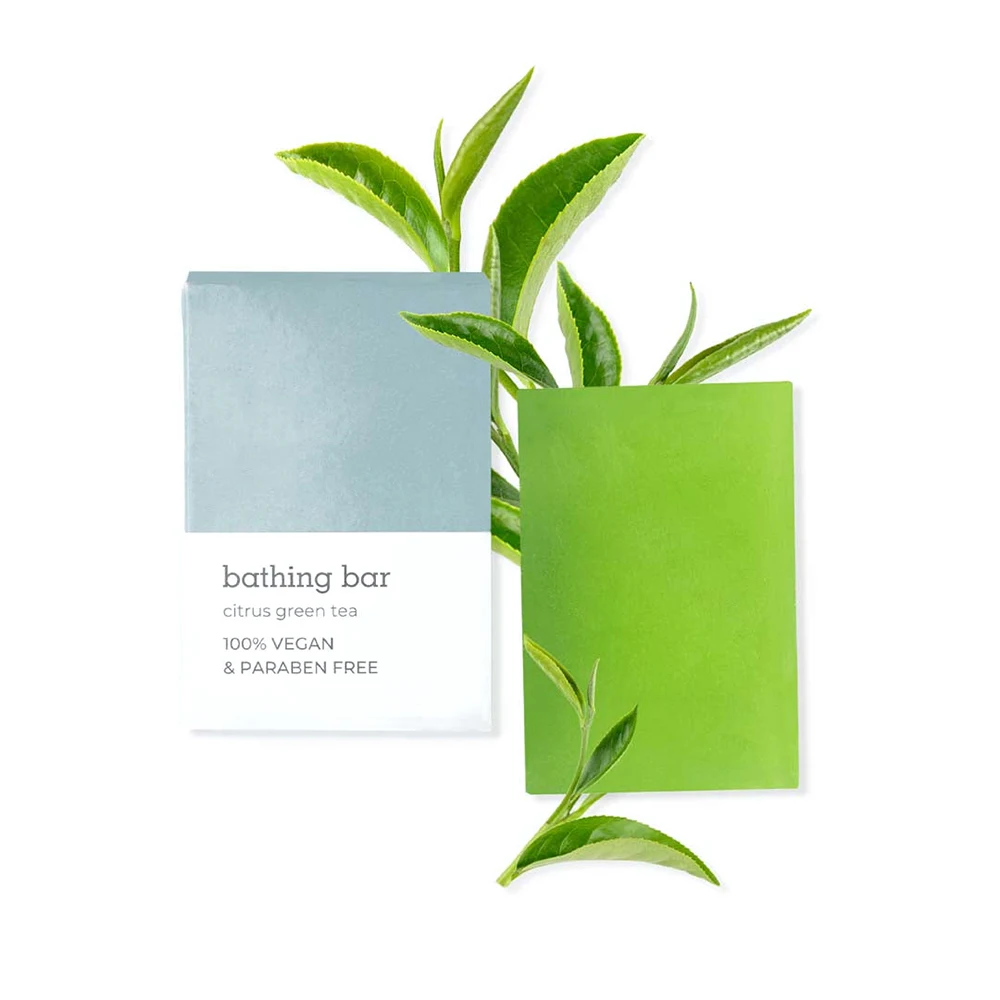 100% Vegan & Paraben Free Citrus Gcreen Tea Tree Scent Handmade Aloe Vera Bath Soap