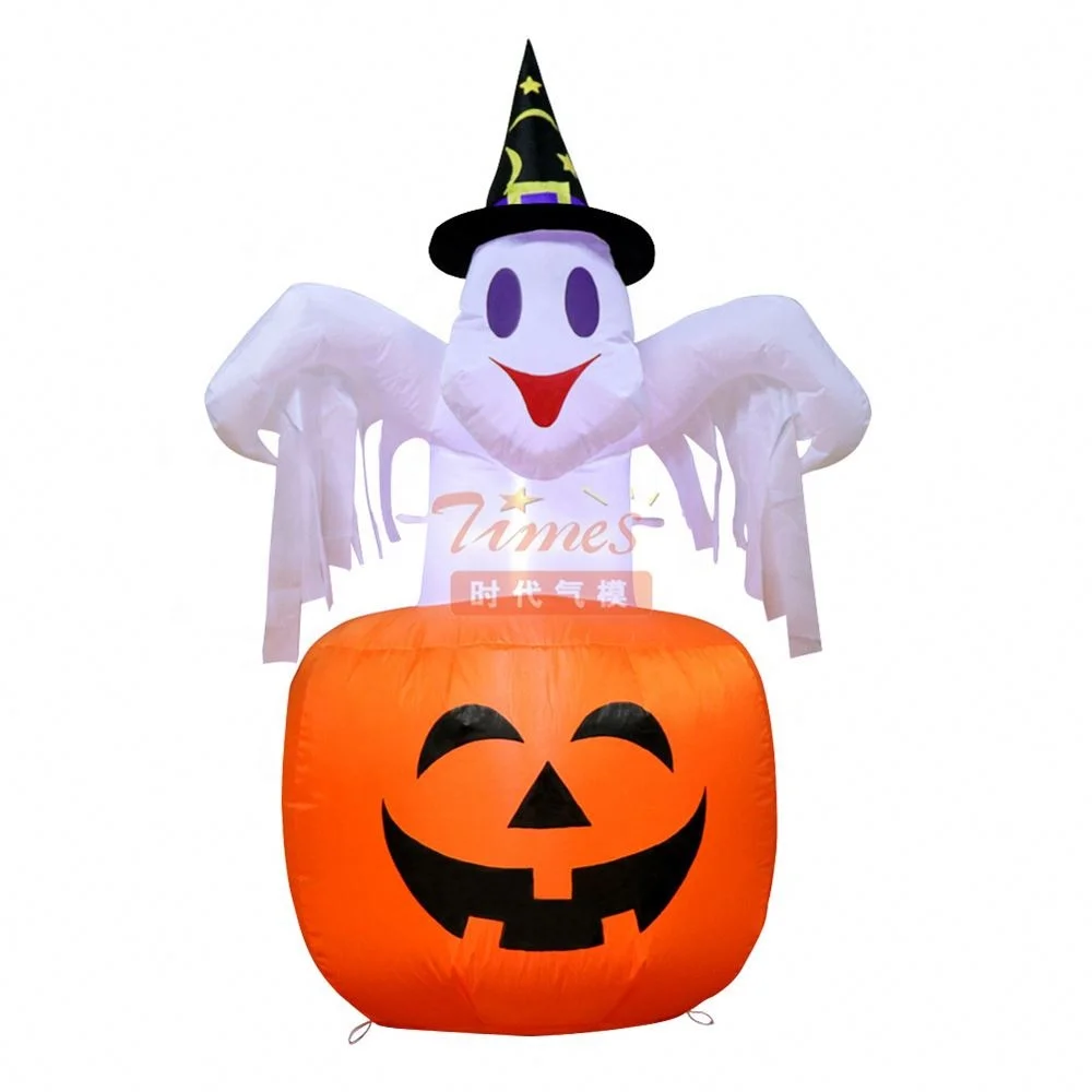 Airblown Dressing Adornments Yard Decoration 4Ft Greeting Halloween Inflatable Pumpkin Ghost