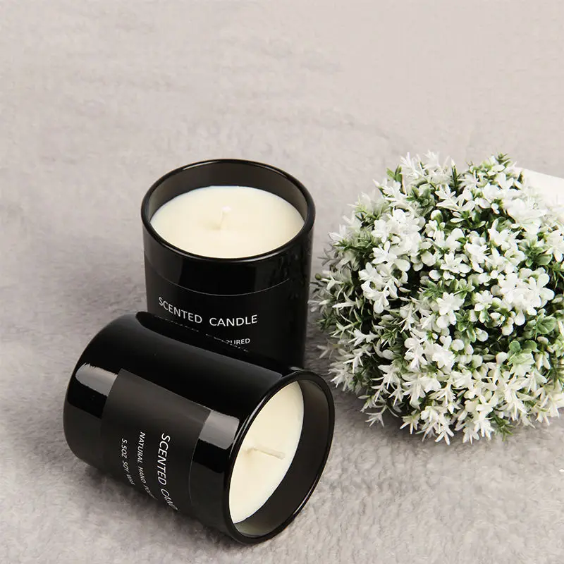 Muran Natural Christmas Widely Other Glass Jars Leather Wrap Private Label Candles Gift Luxury Handmade Soy Wax Scented Candle