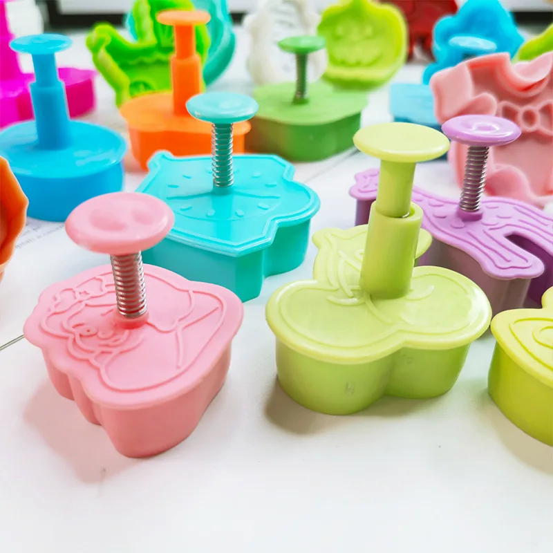 Cartoon Cookie Stamps Tools Kit Animal Cookie Cutters Cookie Press Cake Tools Opp Bag Moulds Kitchen All-season 0.2mm~1.0mm