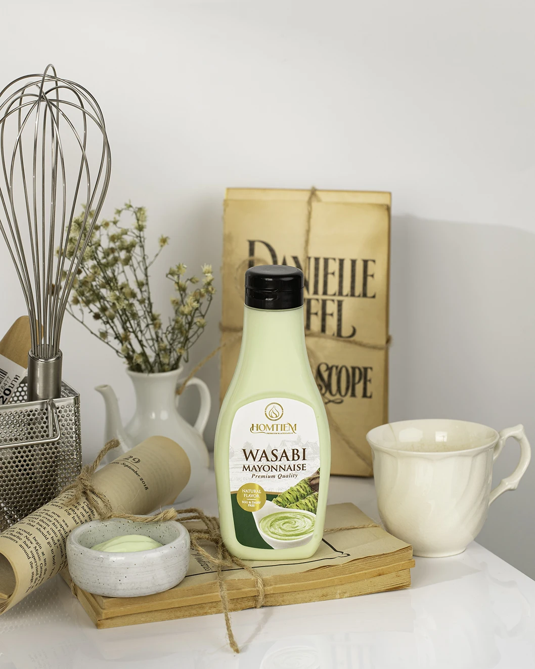 Майонез Homtiem Wasabi 7 04 унции (200 г) Бутылка для выжимания без глютена ГИО