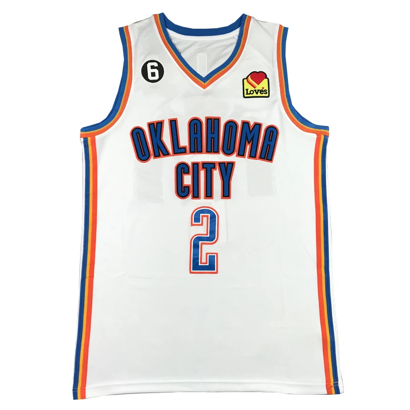 Unisex Oklahoma City Team #2 Shai Gilgeous-Alexander NK White 2022/23 Association Edition Jersey Basketball Wear Custom