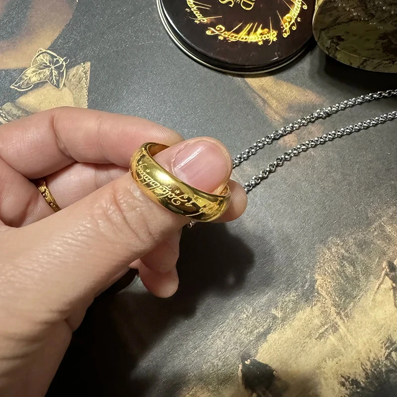 Simple Personalized Hot Sale Gold Silver Black Metal Never Fade Stainless Steel Magic Ring