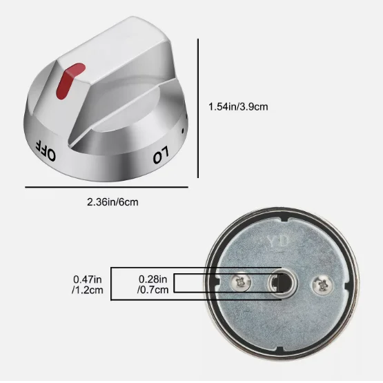 DG64-00473A Stove Knobs Replacement Top Burner Control Dial Knobs for Sam Sung Oven Replacements NX58H5600SS NX58F5700WS