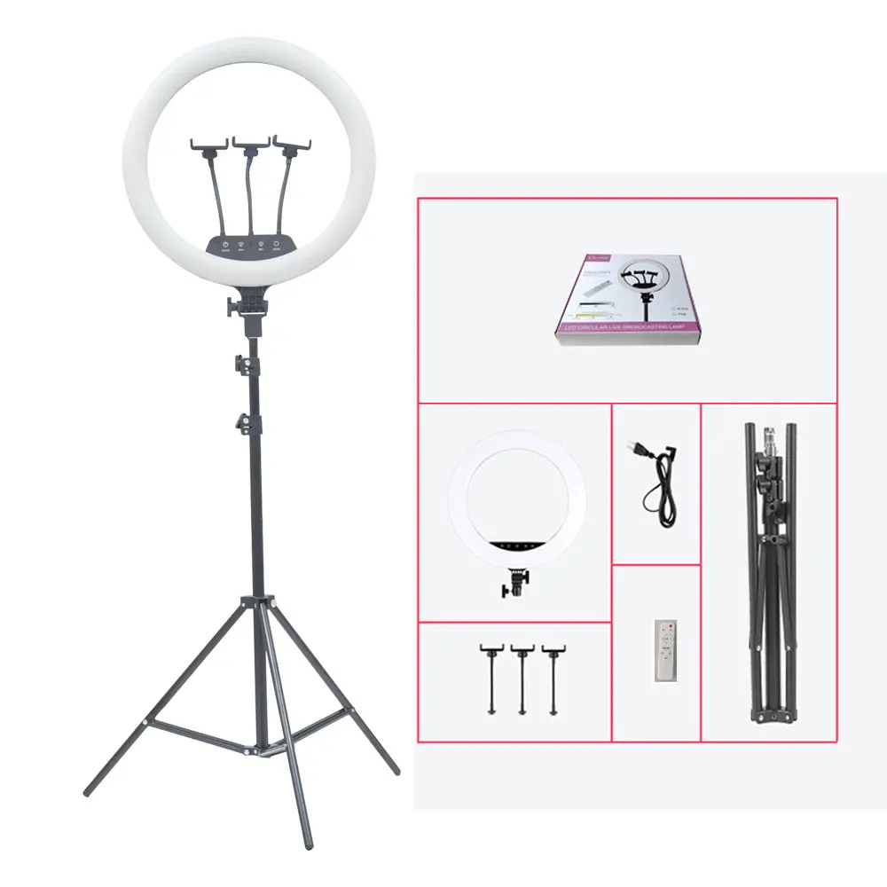 
wholesale ring light rings lights 18in with stand phone selfie ring light 