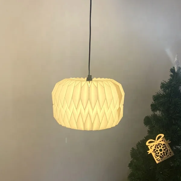 New Arrival Popular White Origami Paper Lamp Shade for Hanging Light