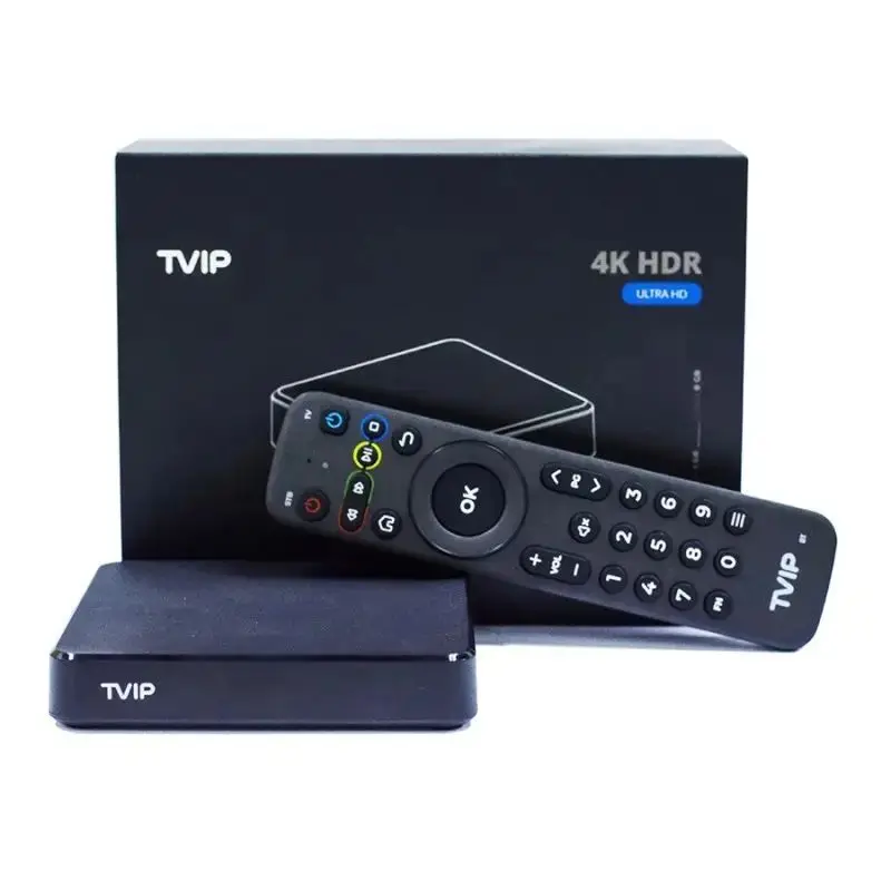 factory price set top box TVIP 605SE box Android 6.0 iptv linux smart 4k tv box Linux Dual Os IPTV Media Player