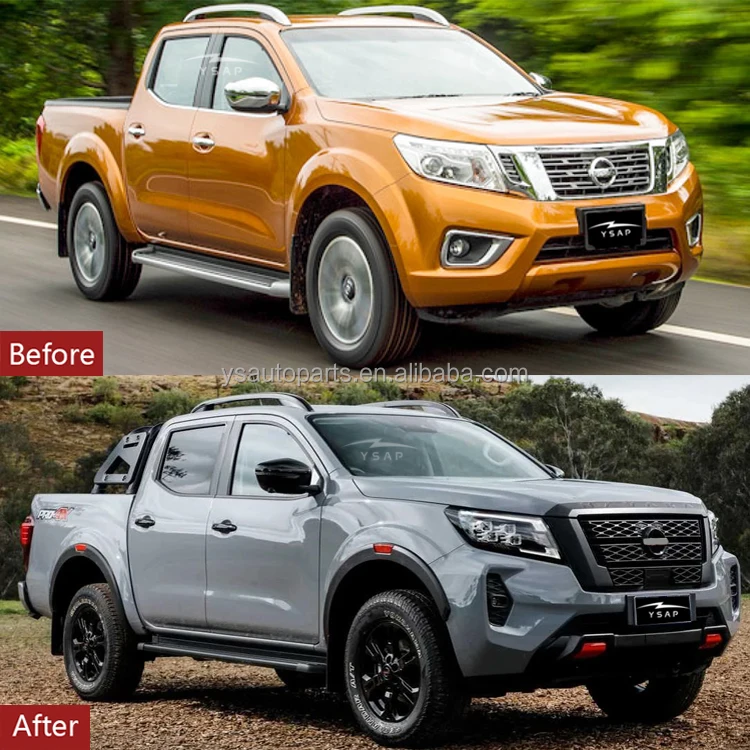 new design upgrade body kit for 2016 2017 2018 Navara NP300 facelift to 2021