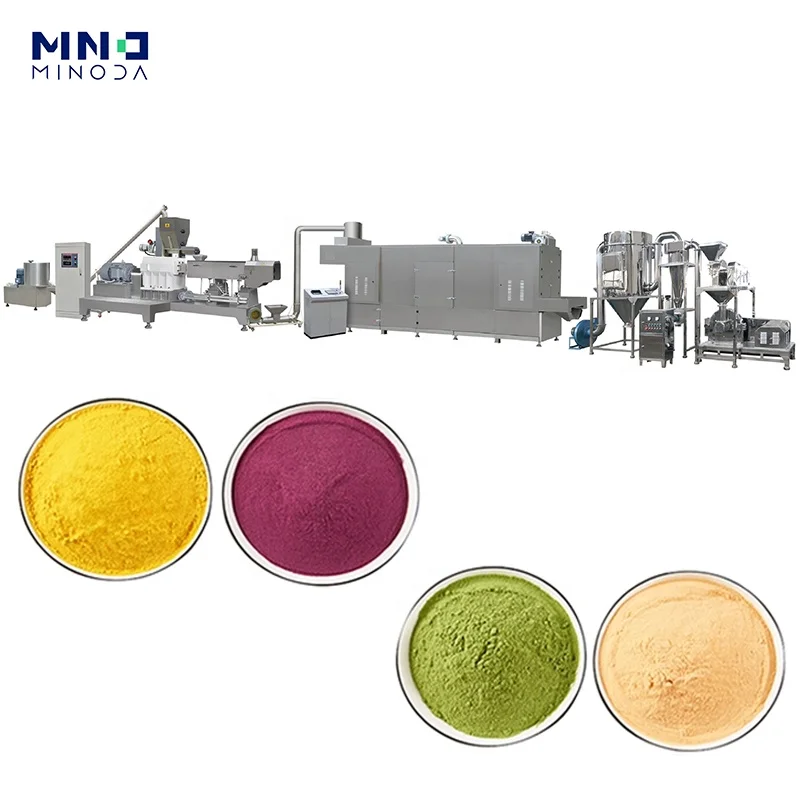 MINODA Baby Powder Production Machine Nutritional Porridge Flour Making Machine Food Extruder Line